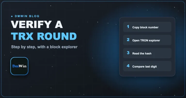 How to Verify a DmWin TRX WinGo Result, Step by Step