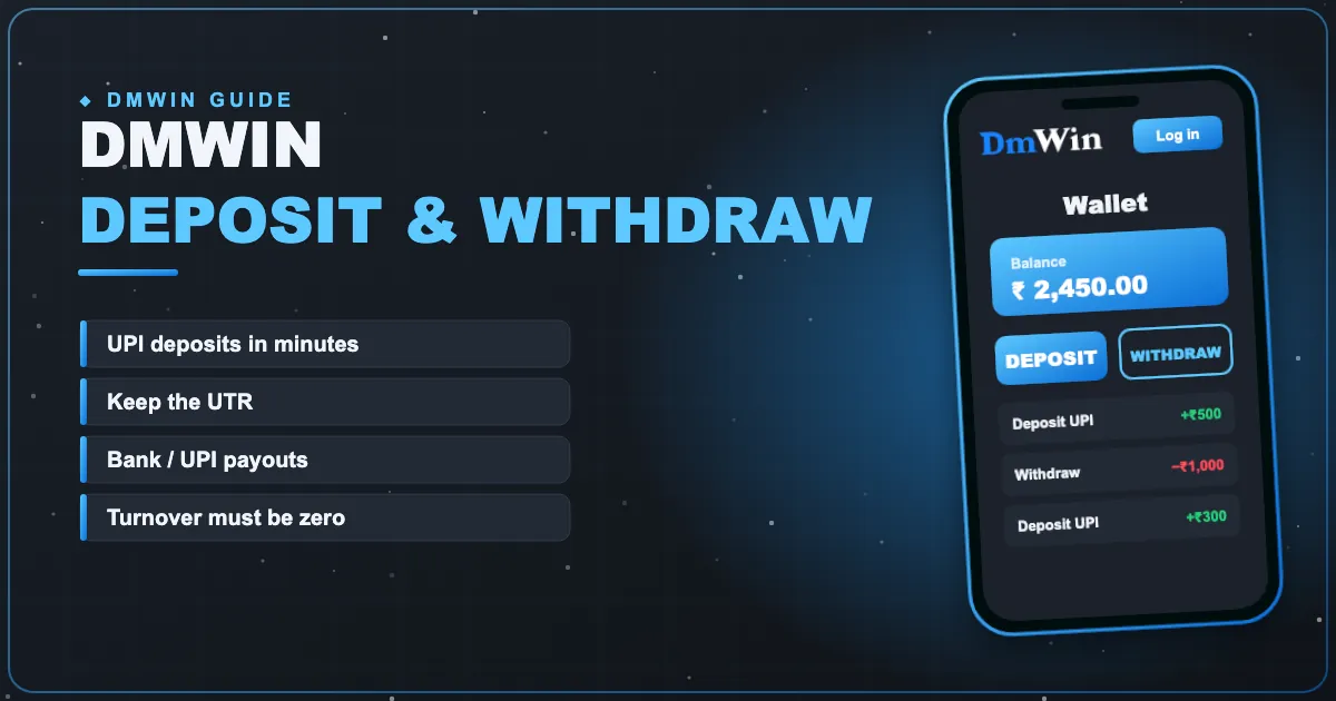 DmWin Deposit & Withdrawal banner